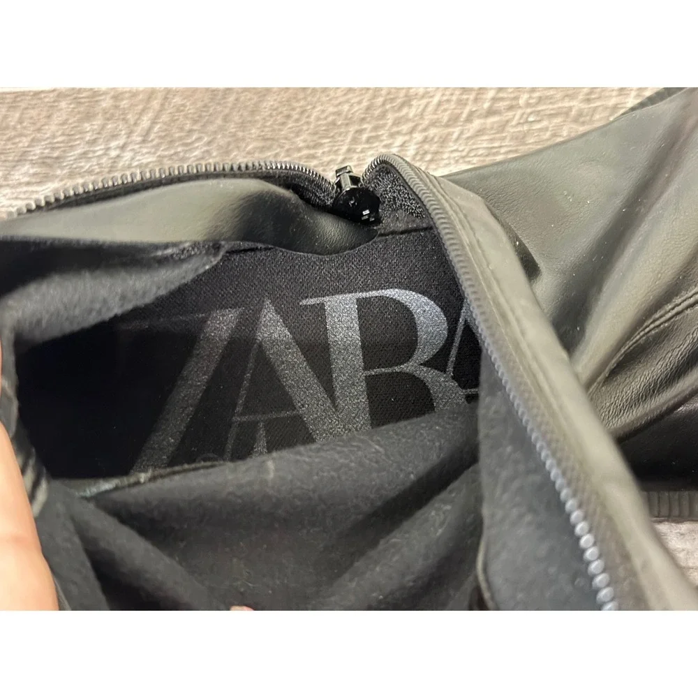 ZARA Black OTK Stretch‎ Boots 7.5–8 Y2K Sleek Minimalist Goth Streetwear Punk